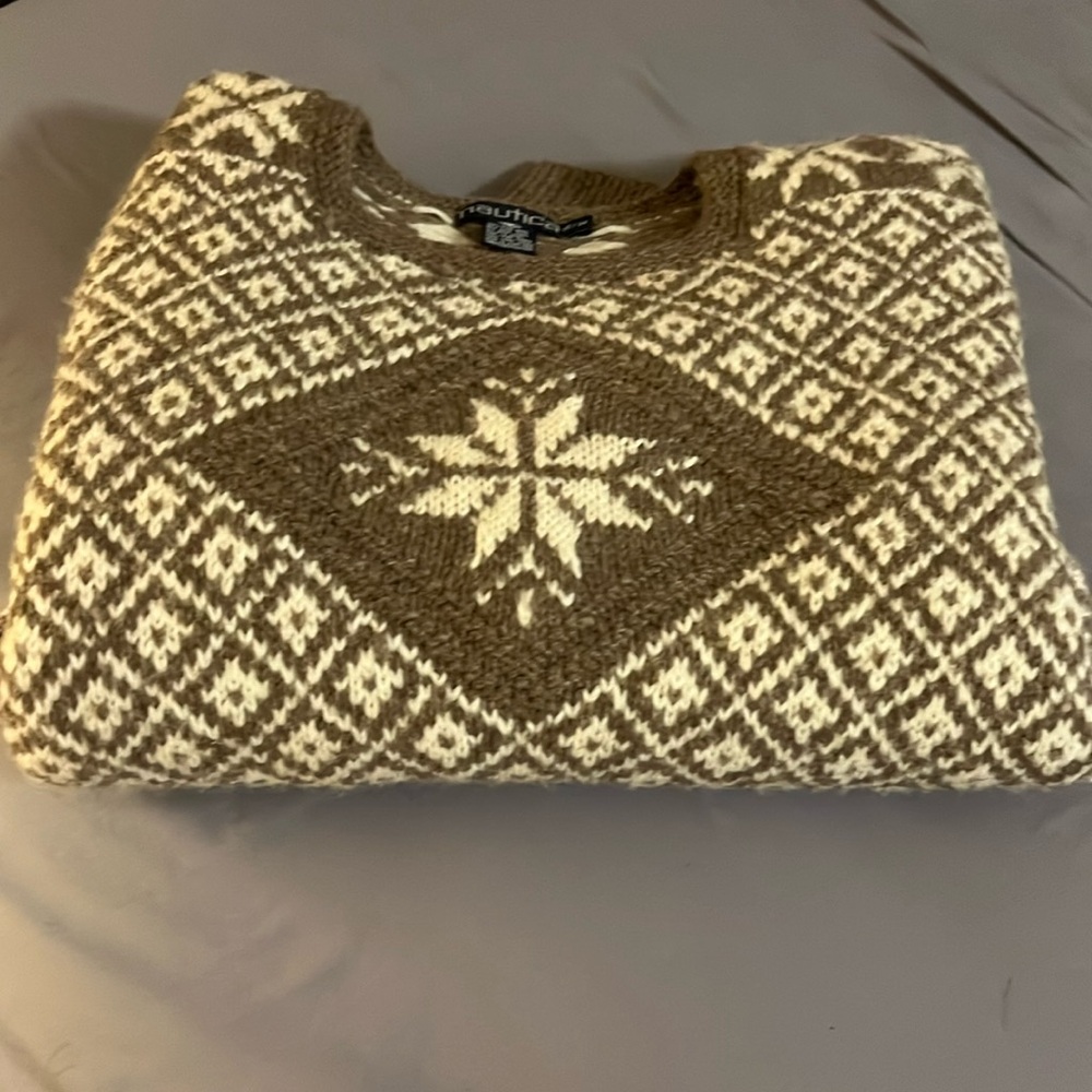 Vintage Nautica Fisherman’s sweater- amazing vintage condition